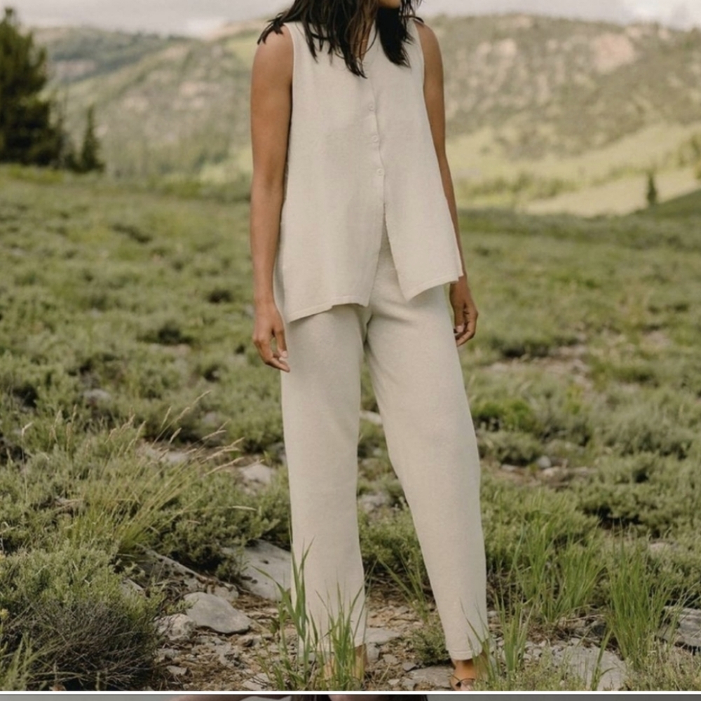 James Street Co Gauze Pant - Light Sage - M